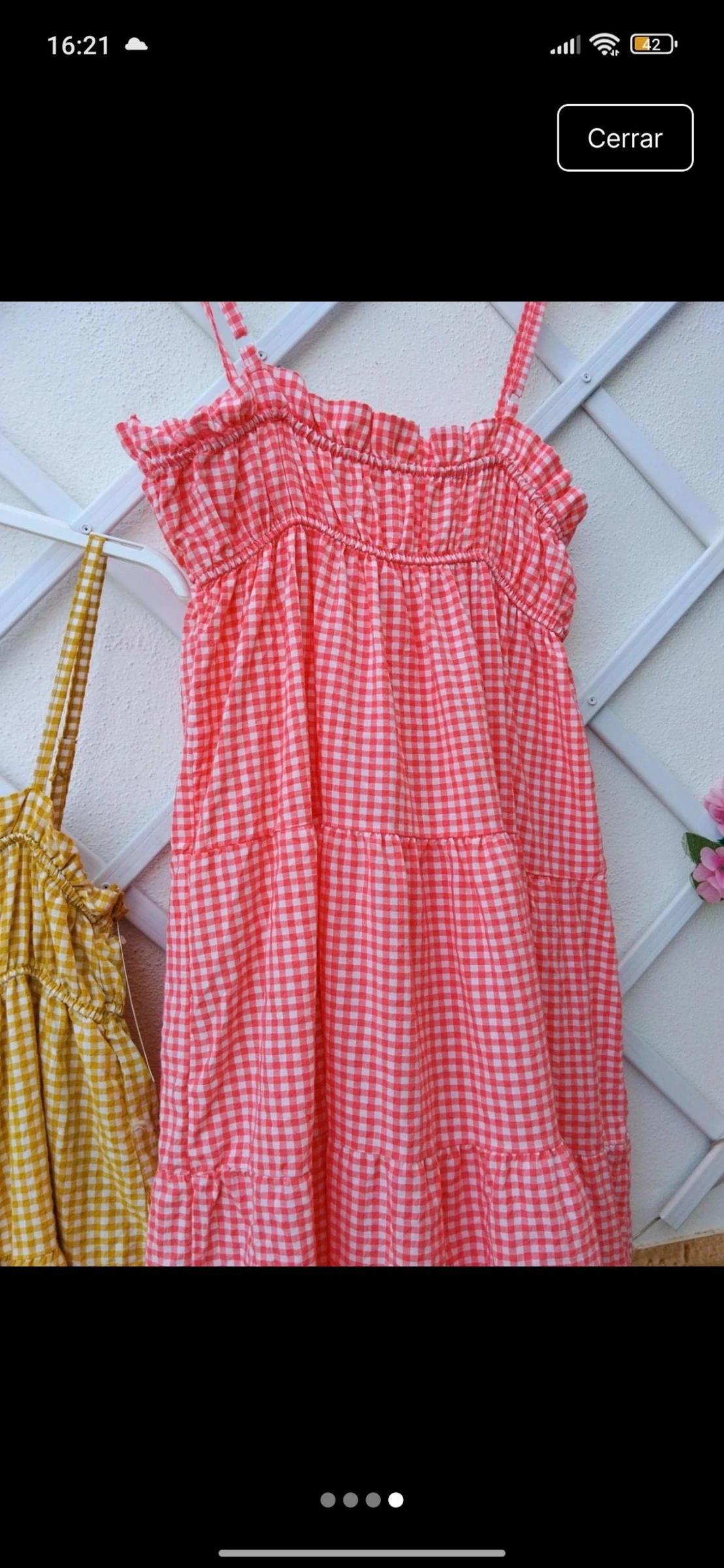 Nieuwe zomerjurk met Vichy patroon met etiket – photo 2